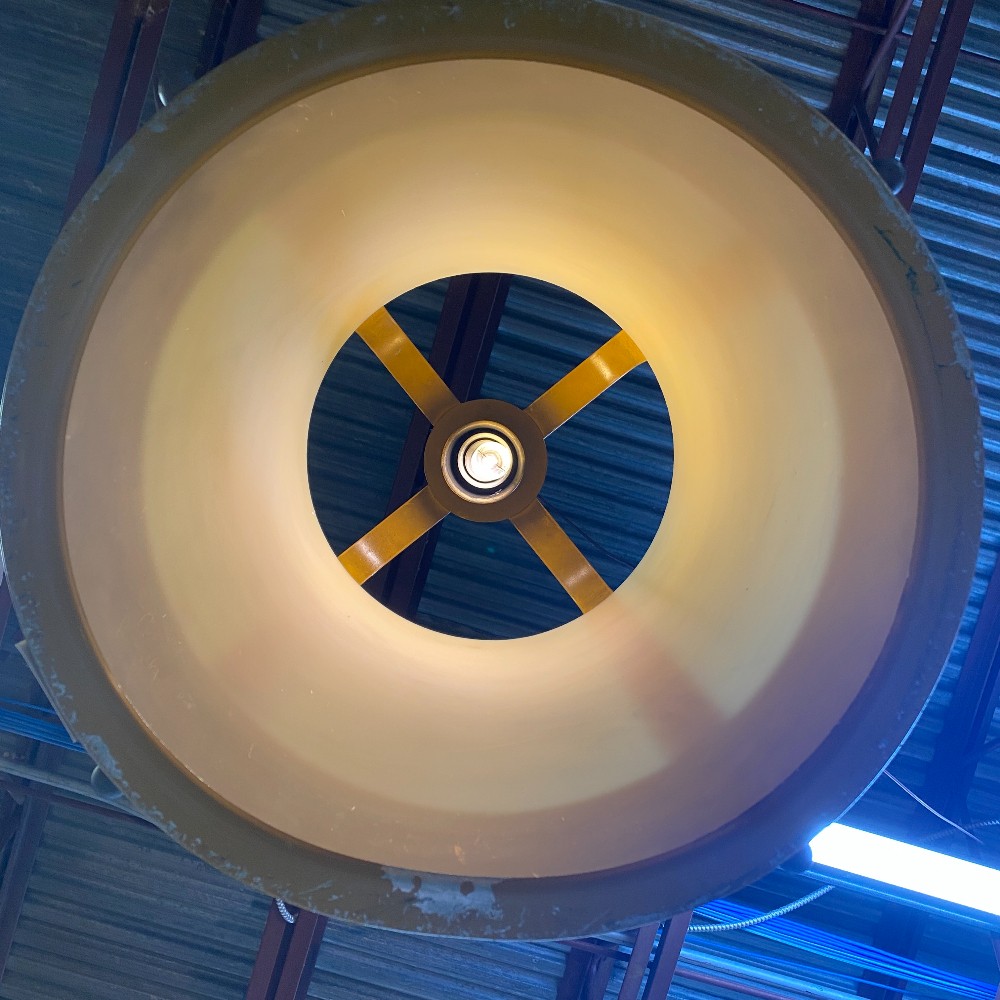 Chandelier - Large-Scale Gold & Amber Cylinder Column