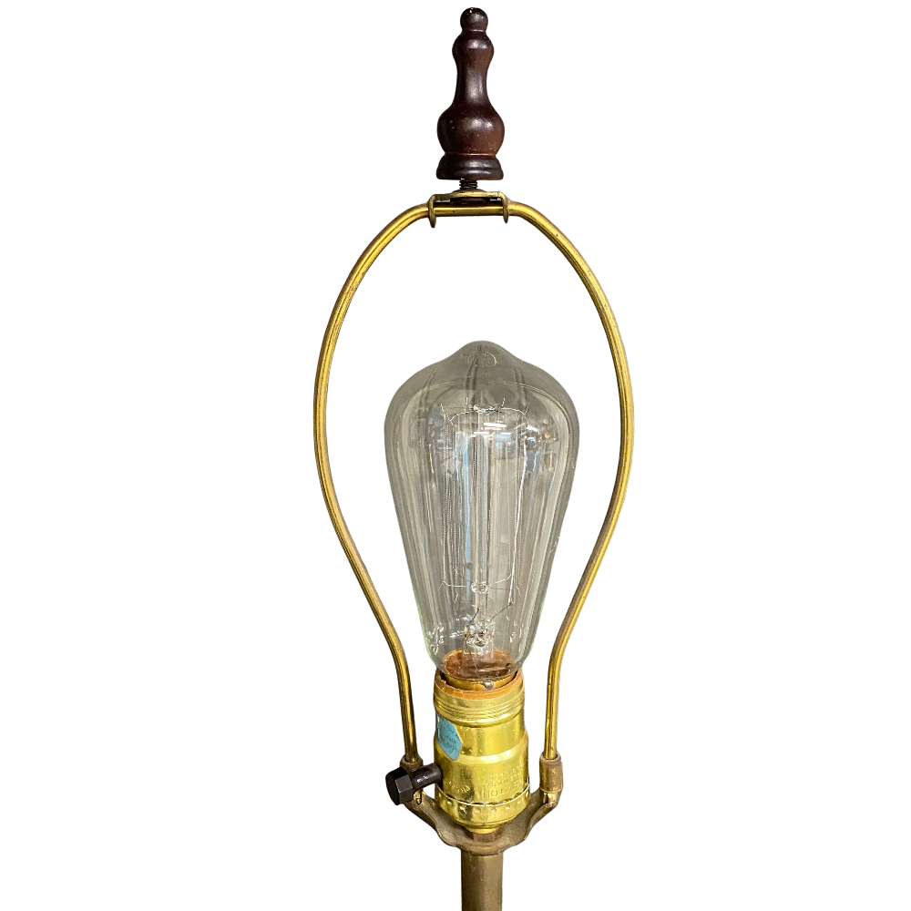 Groovy Gold Glass Globe Table Lamp - No Shade