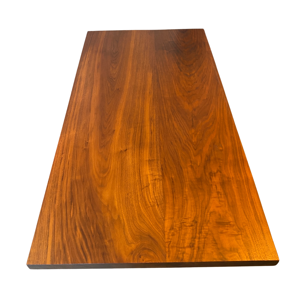 Solid Black Walnut with Gold Base Coffee Table