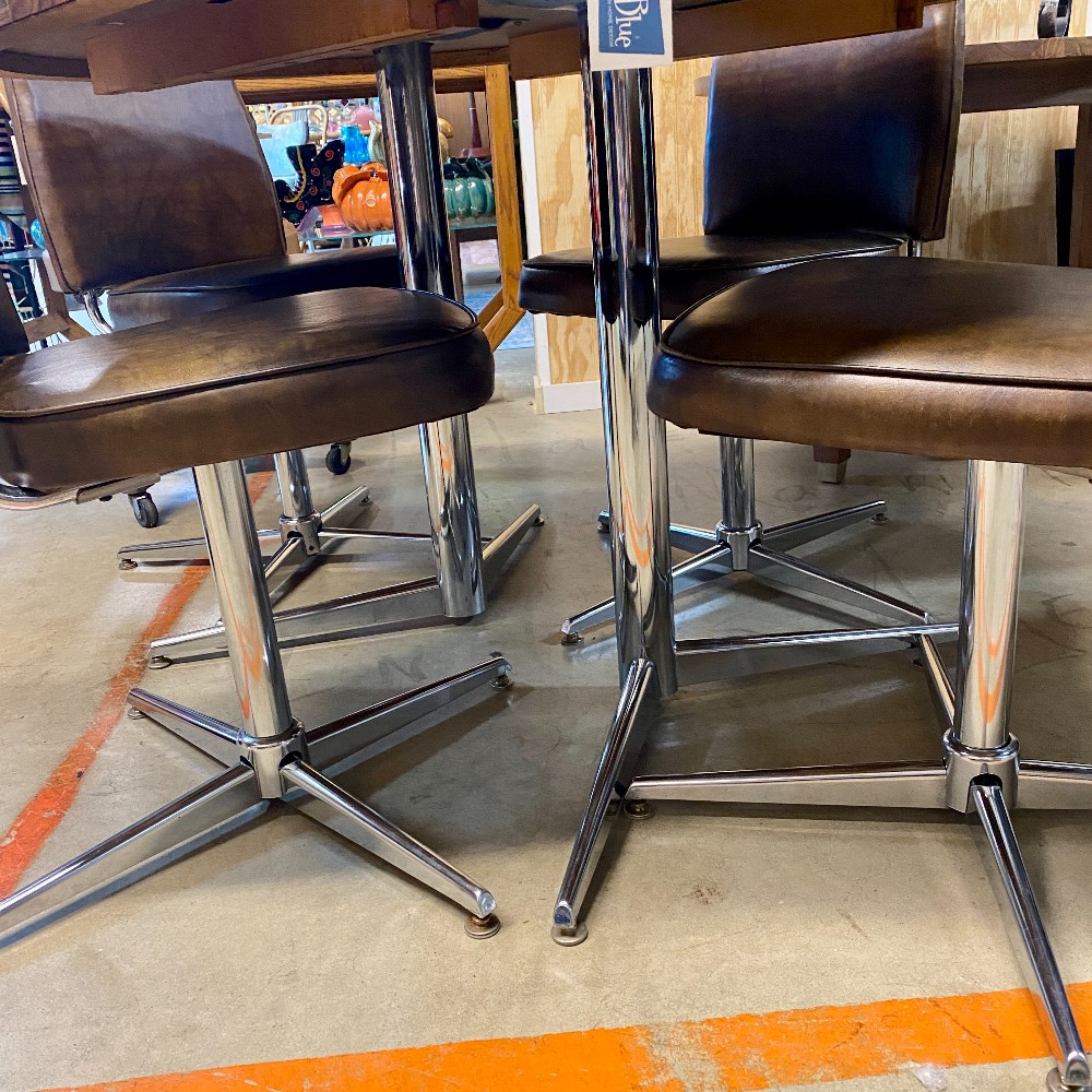 Wood Laminate Oval Dining Table & 4 Chairs