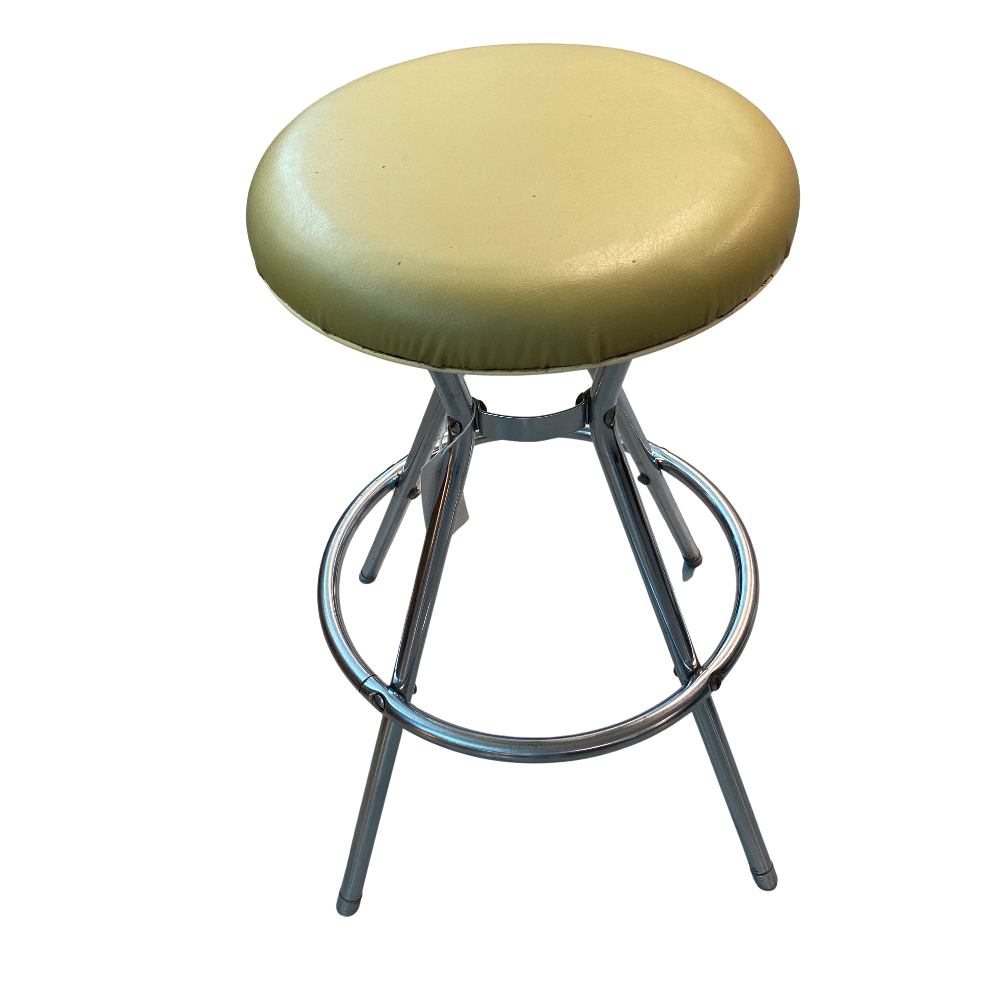 Pair of Cosco Hourglass Chrome Stools