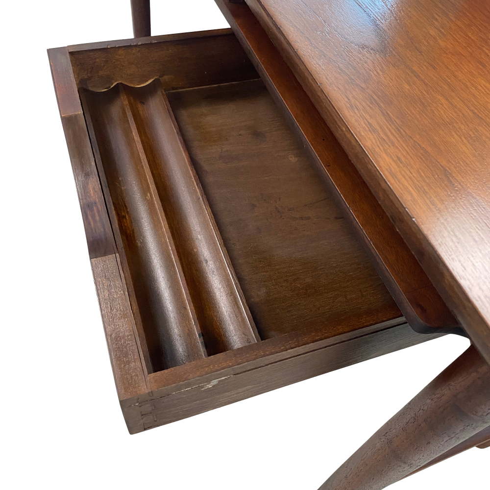 Desk- MCM Dark Wood with 1 Drawer