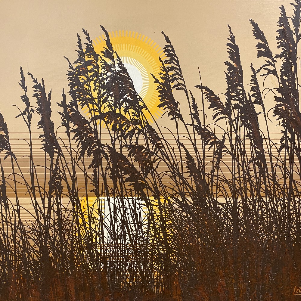 Letterman MCM Canvas Sea Oats Sunset Print