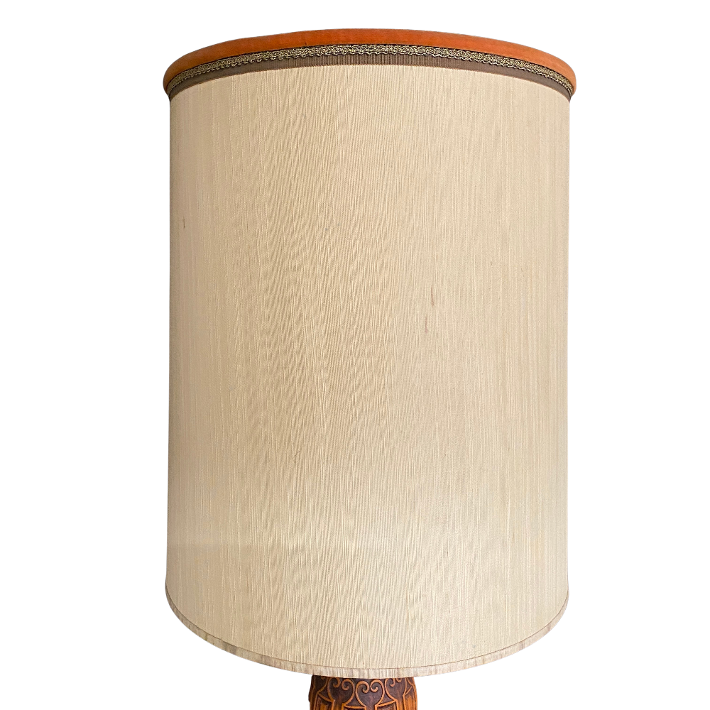 Orange & Brown Tall Solid Plaster Table Lamp