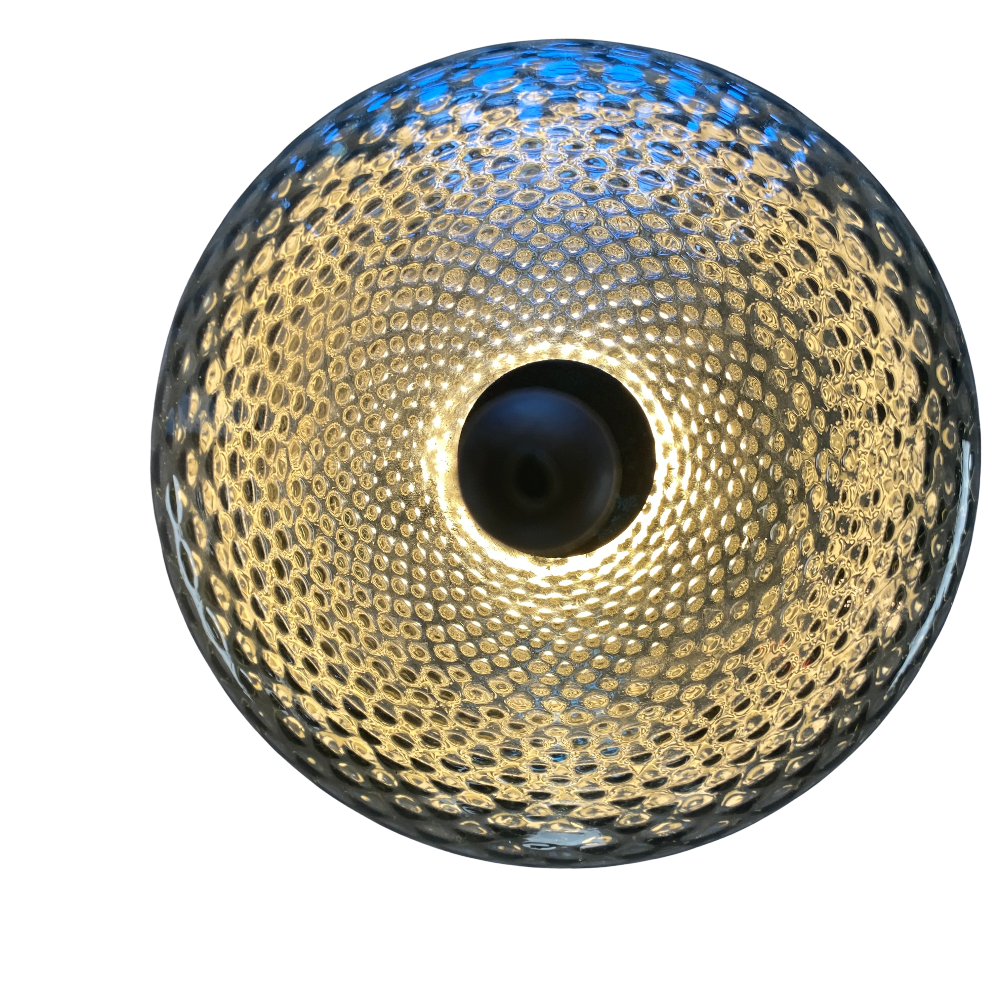 Textured Smoked Glass Swag Pendant Lamp