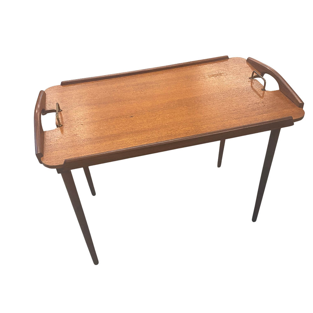 Scandinavian Folding Teak Tray Table ~ c. 1960's