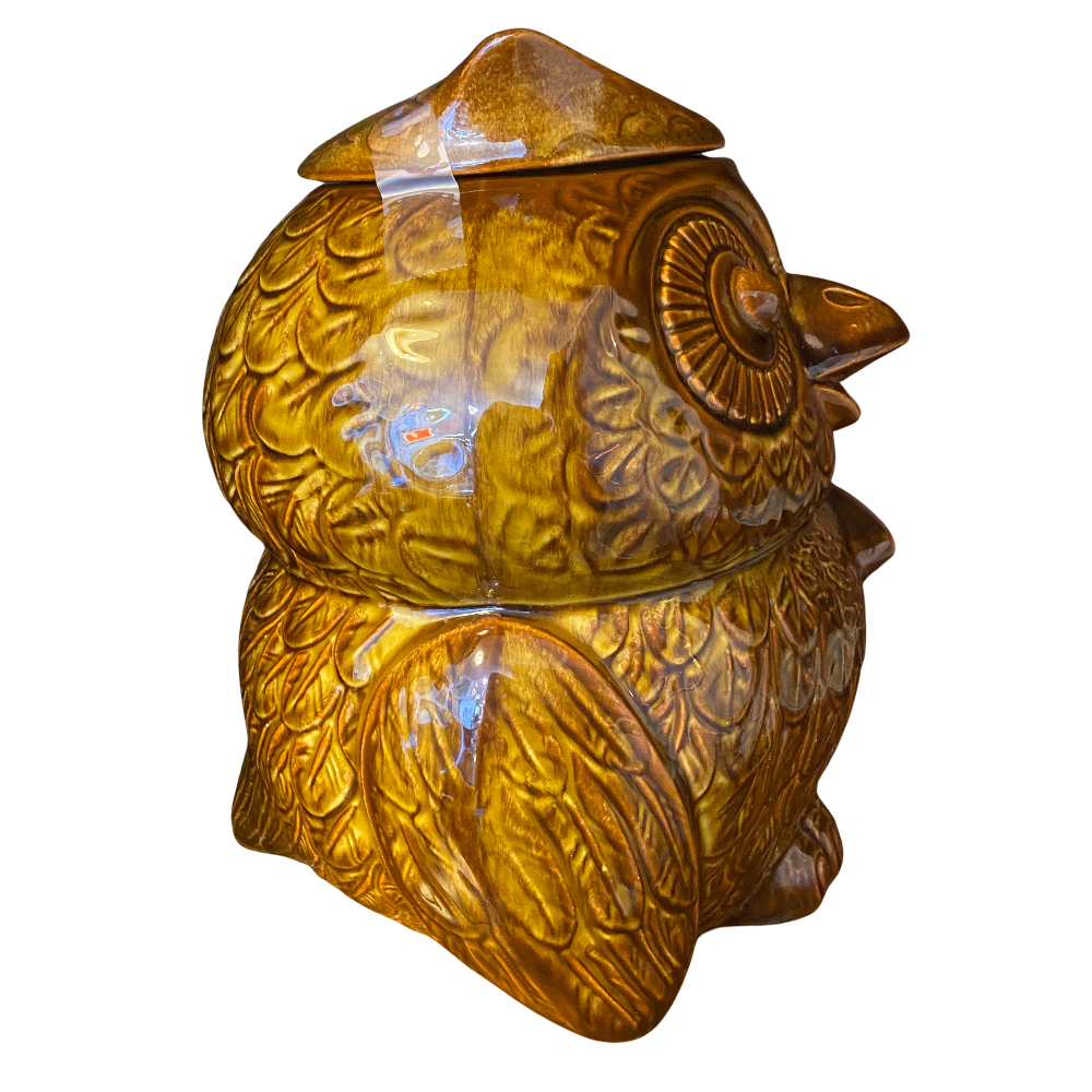 McCoy Brown Owl Cookie Jar w/ Lid