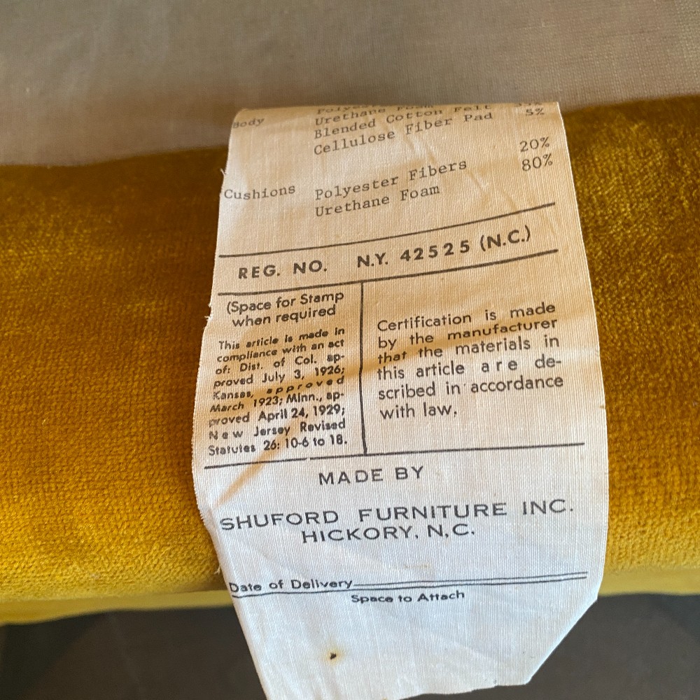 Vintage Gold Crushed Velvet Rounded Sofa