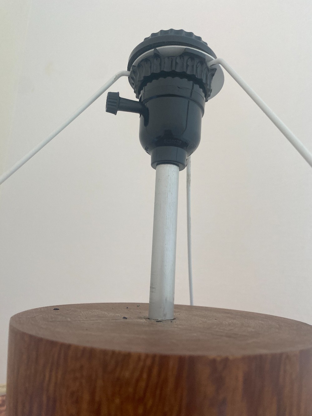 Tall Teak Floor Hourglass Lamp