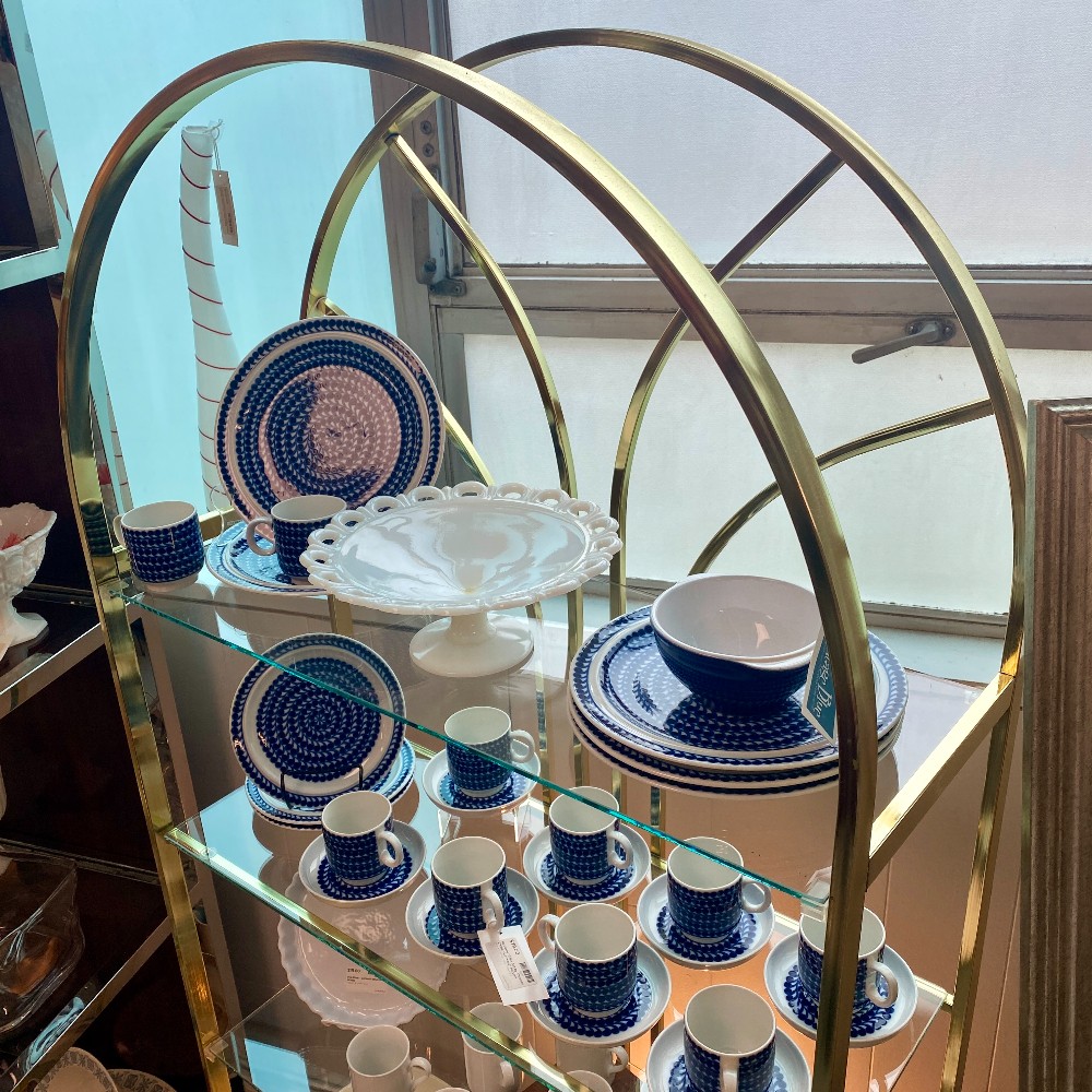 80's Gold Brass Shelf