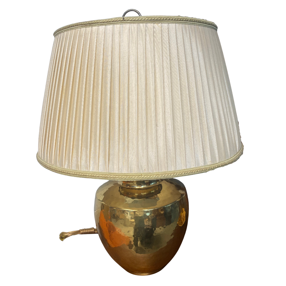 Stiffel Hammered Brass Lamp Pair