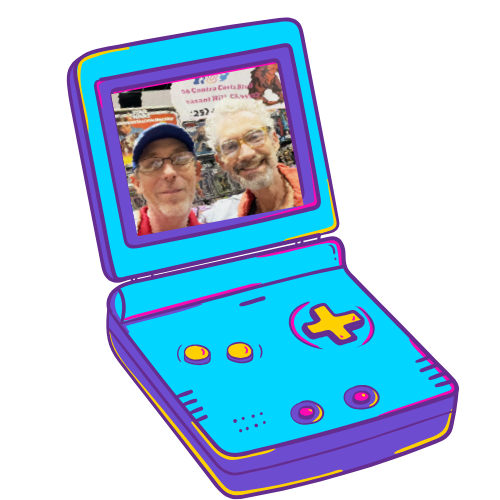 a photo of the owners inside of a gameboy