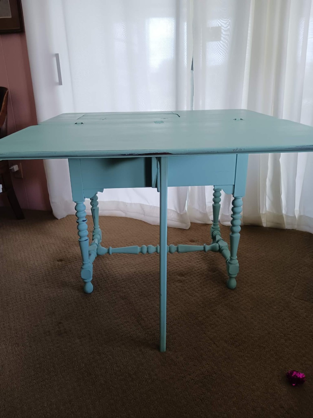 Shabby Chic repurposed sewing cabinet.