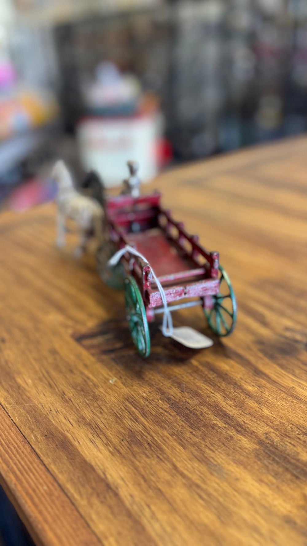 Antique Cast Iron Horse Wagon