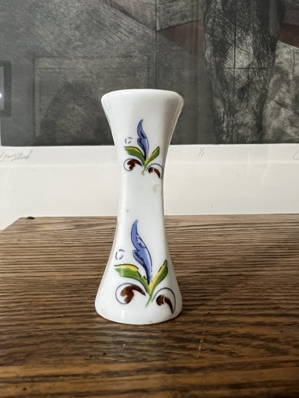 Vintage Porcelain Floral Mini Vase