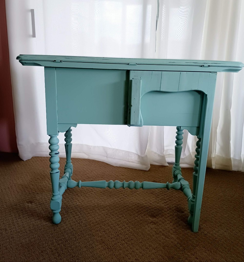 Shabby Chic repurposed sewing cabinet.