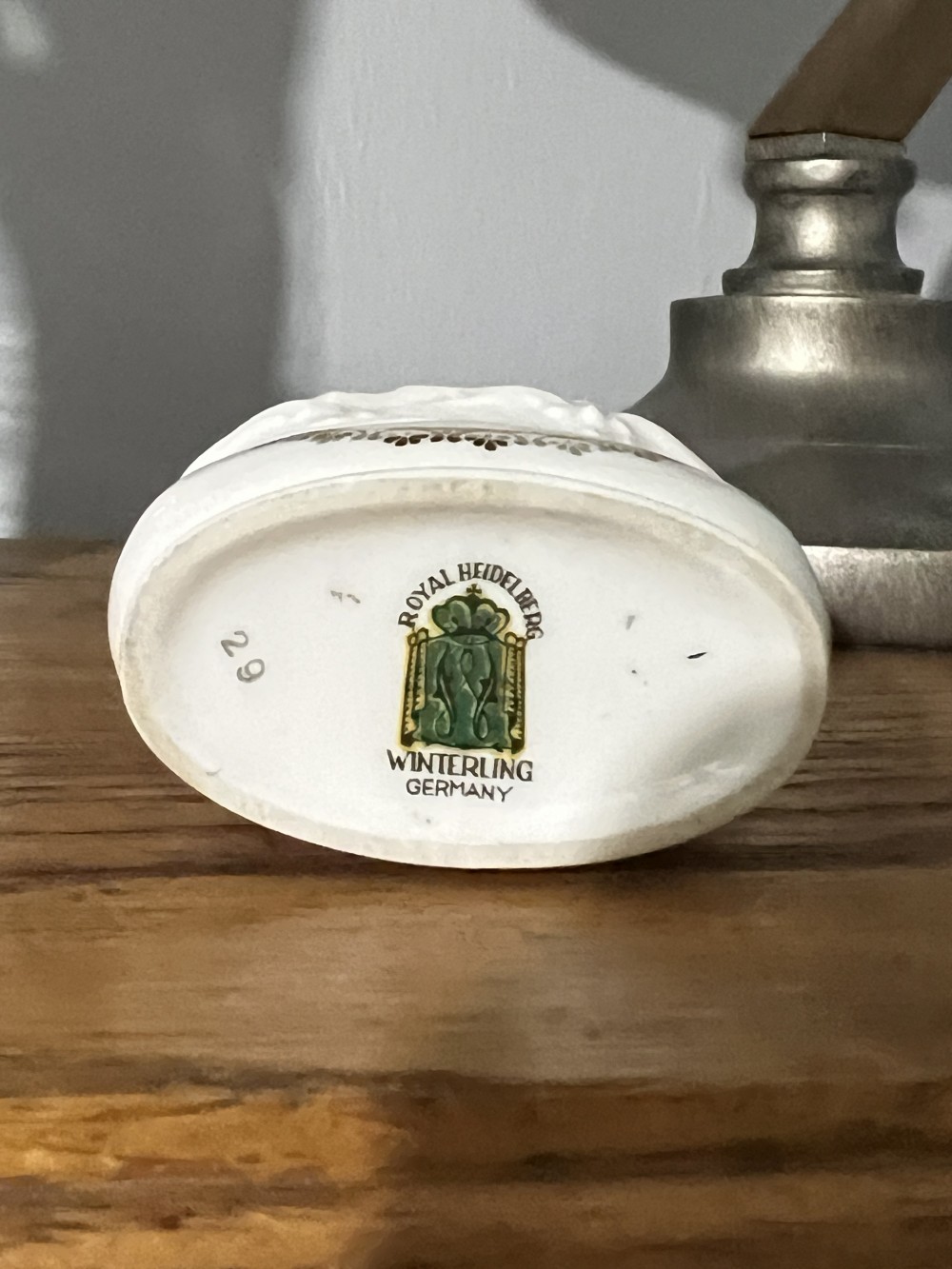 Vintage Royal Heidelburg Floral Toothpick Holder