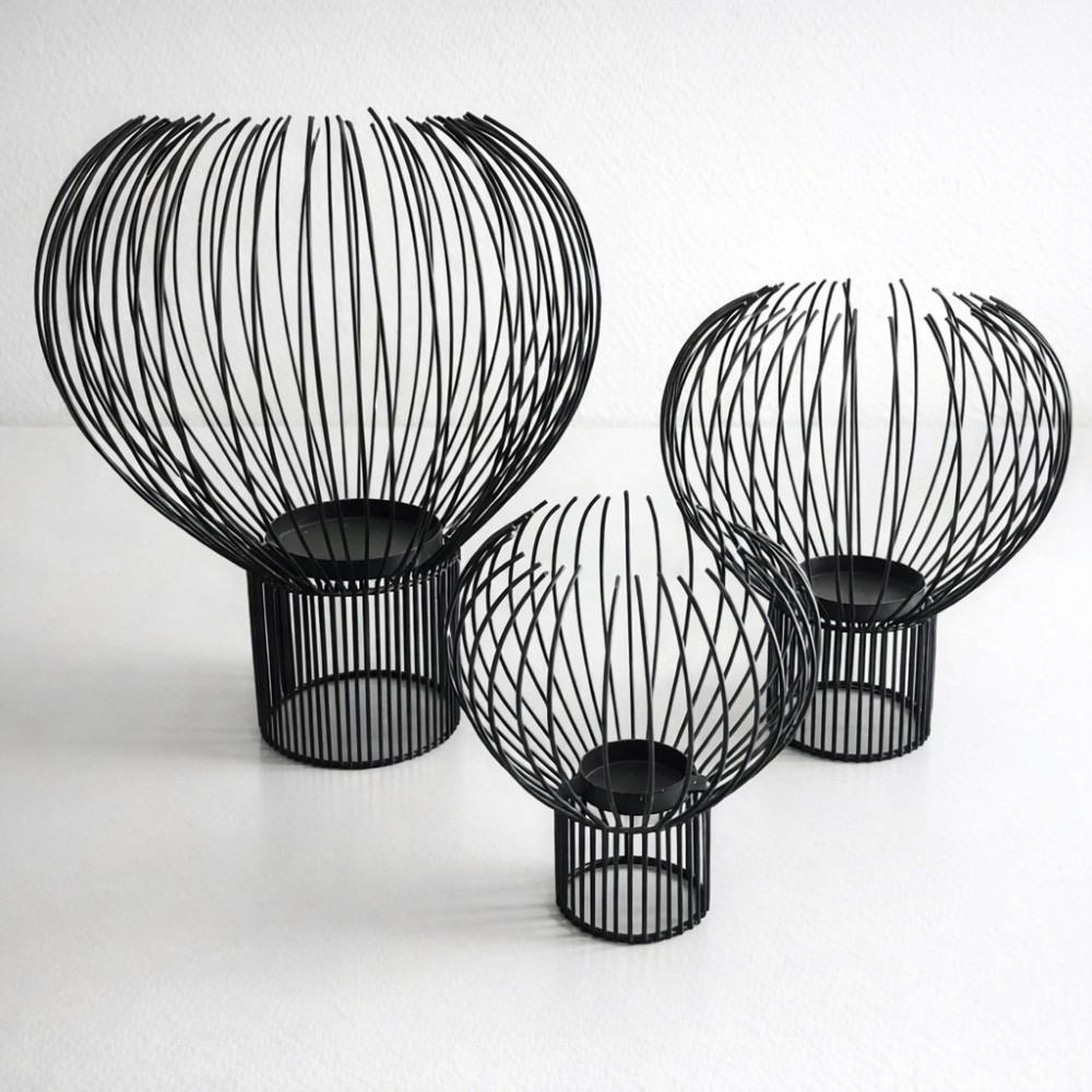 Trio of modern candleholders