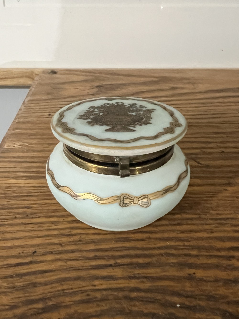 Light Blue Porcelain Trinket Box