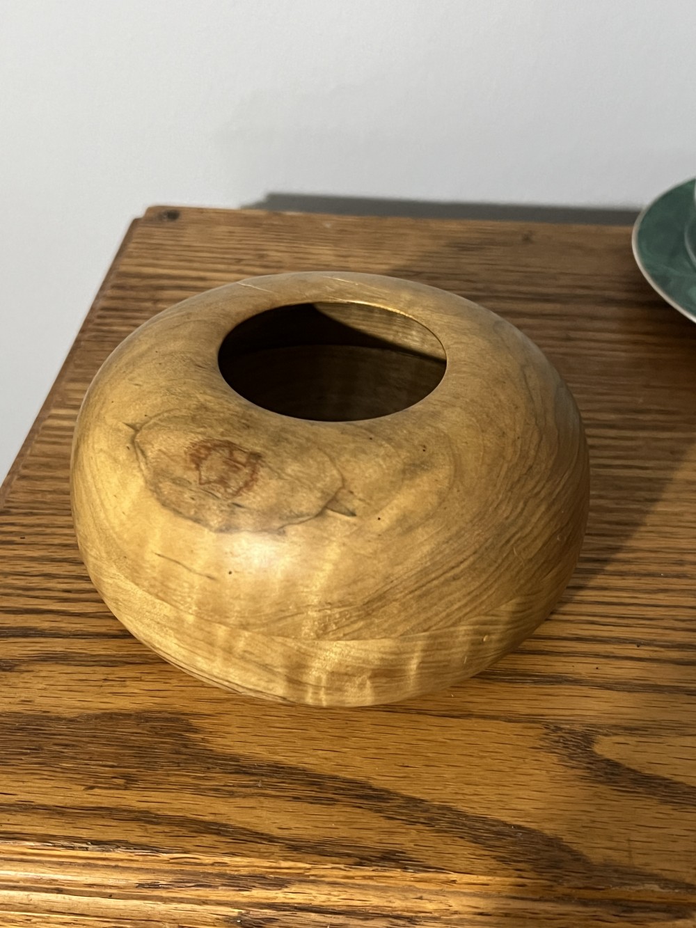 Hand-Turned Signed Maple Hollow Form Bowl/Vase
