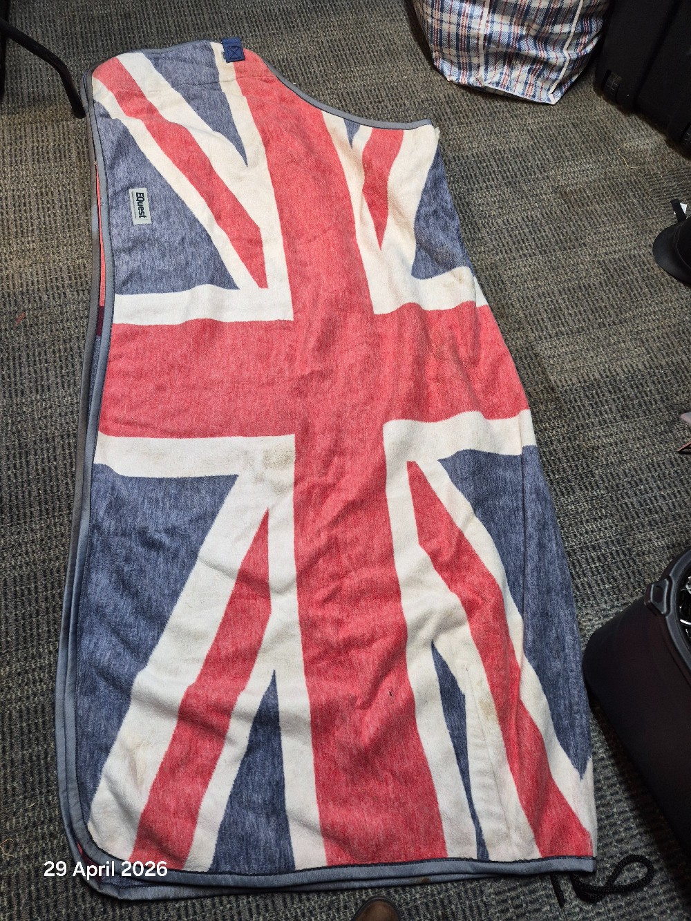 Equest Union Jack Fleece Size 6'6 Red/White/Blue USED