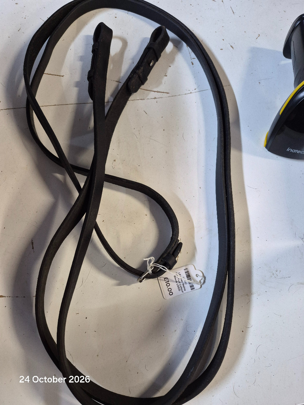 LEather Reins Size Full Colour Black USED