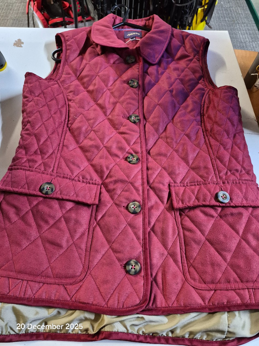 Musto Gilet Size 10 COlour Red USED