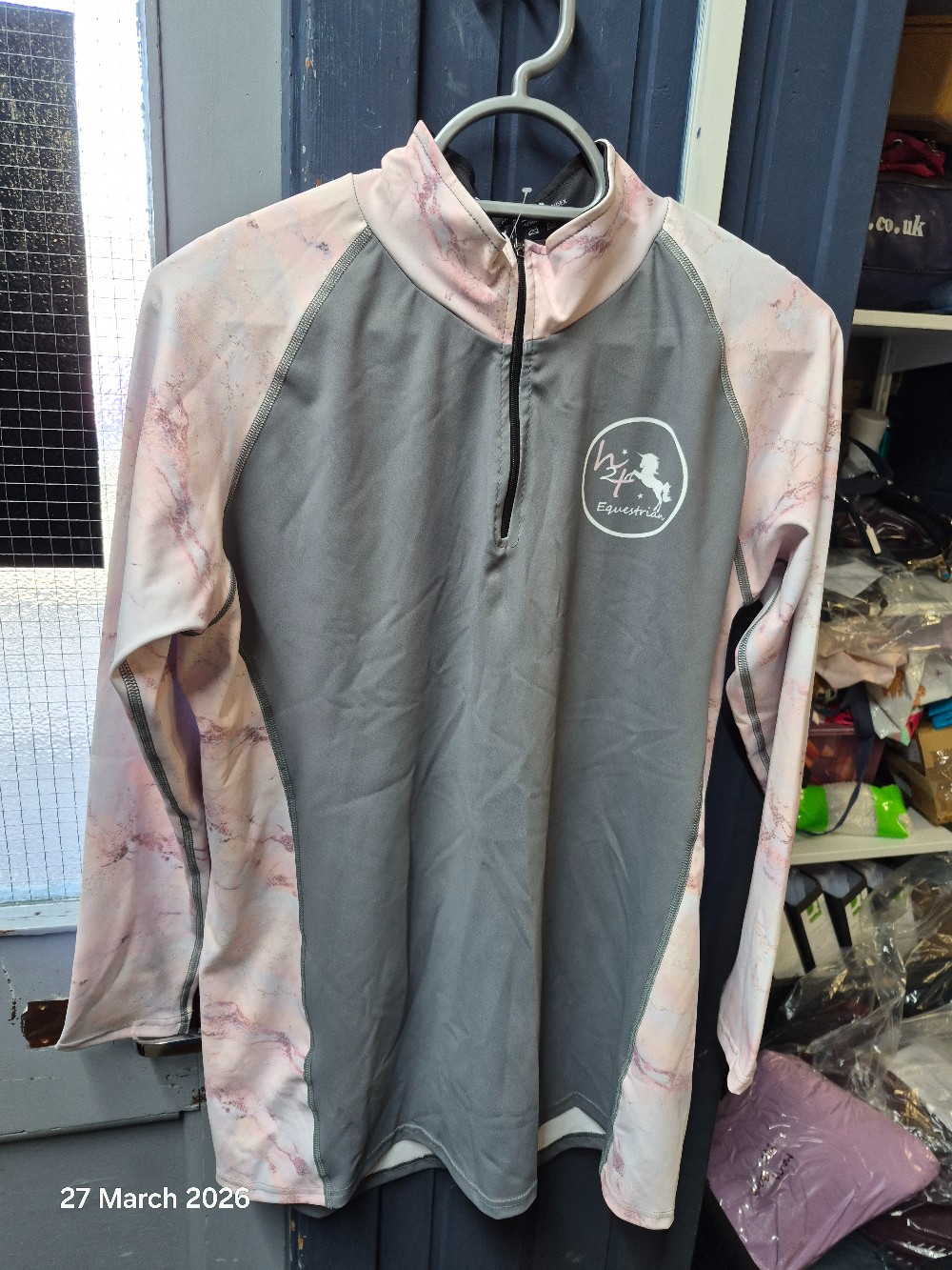 Haute To Trot Base Layer  Size UK 18 Grey/Pink BNWT