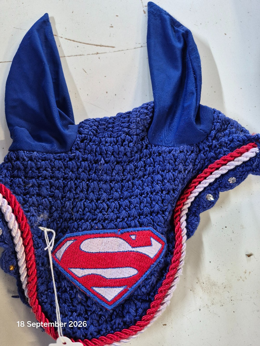 Superman Ears Size Pony Colour Blue/Red/white USED