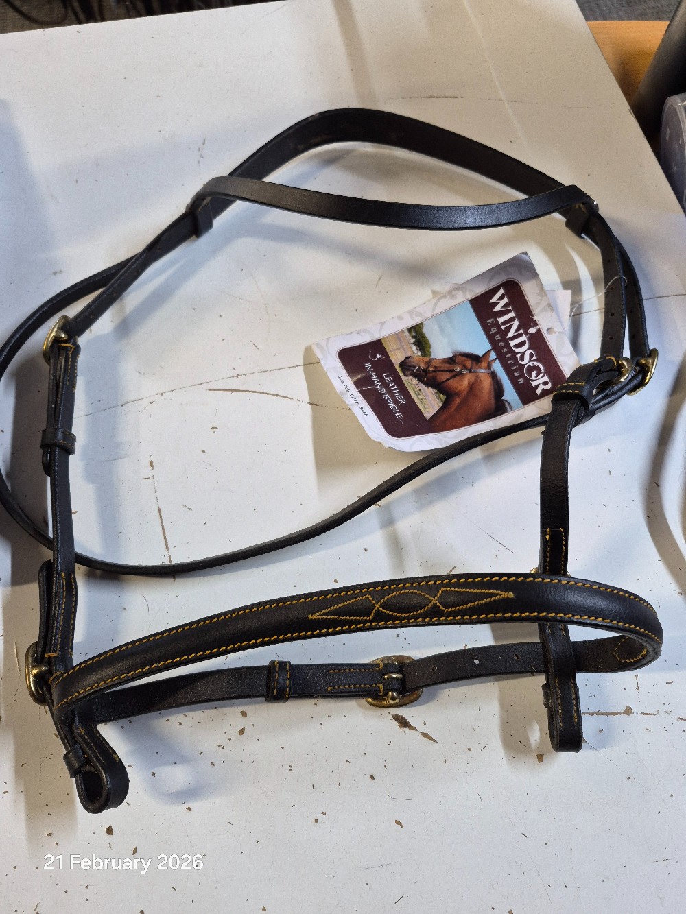 WIndsor Leather In Hand Bridle Size Cob Black BNWT