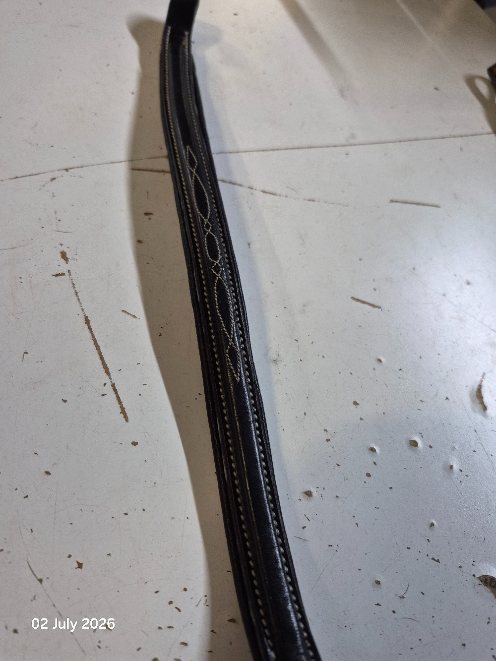 Leather Browband Size 37cm Colour Black USED