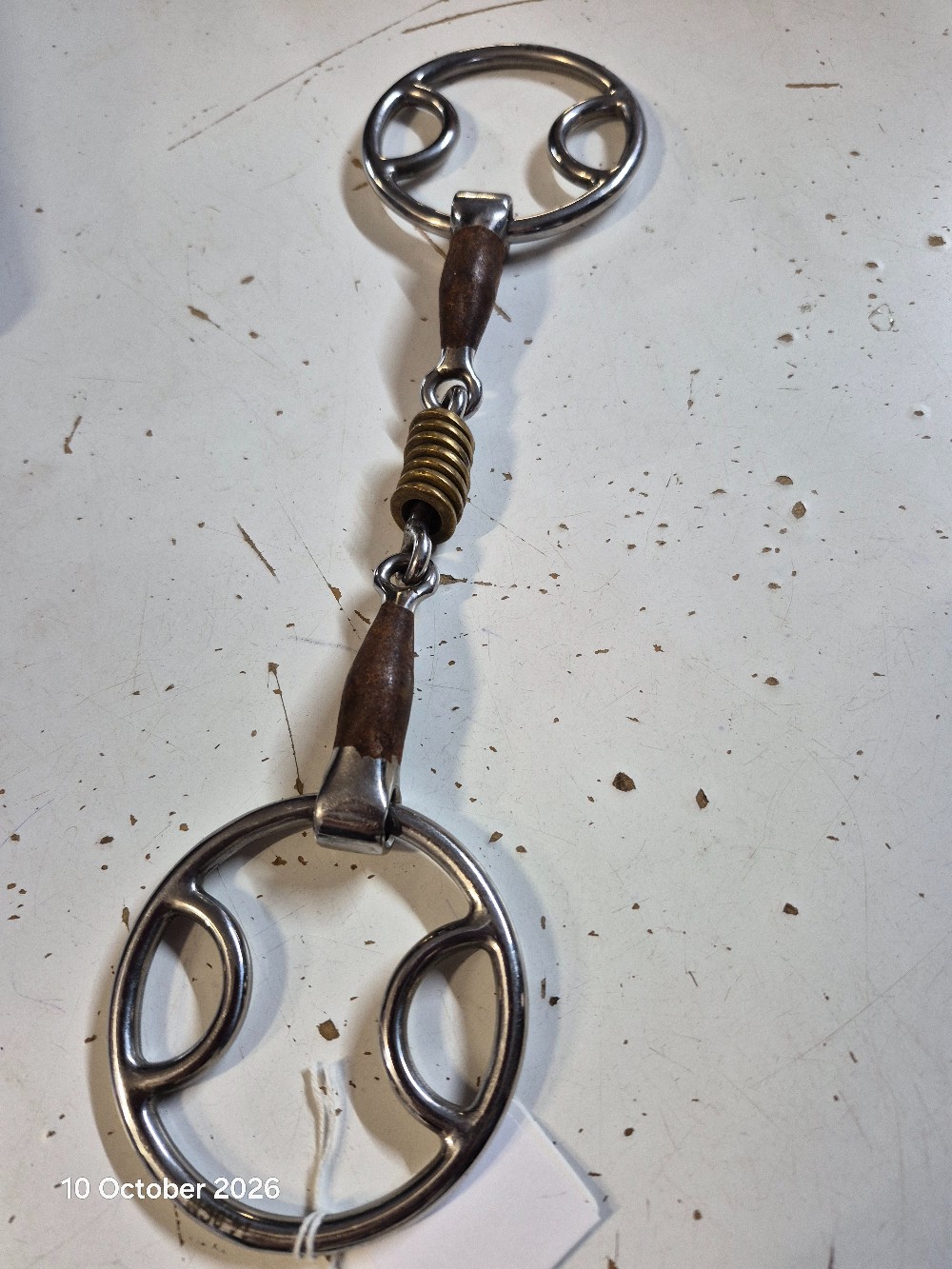 Wilkie Sweat Iron Snaffle copper Rollers Size 5 3/4