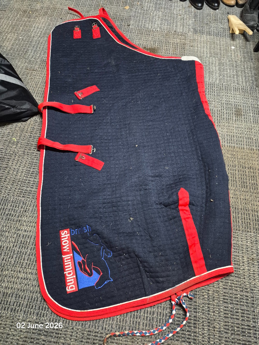 British Show Jumping Thermatex Style Size 6'0 Navy USED