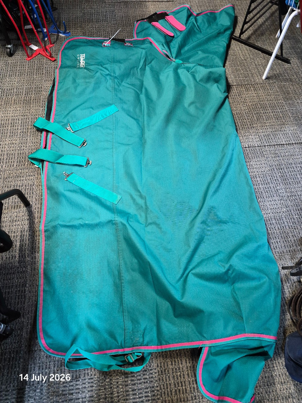 Shires Tempest Comb T/O Rug Size 6'0 100gm Colour Green USED