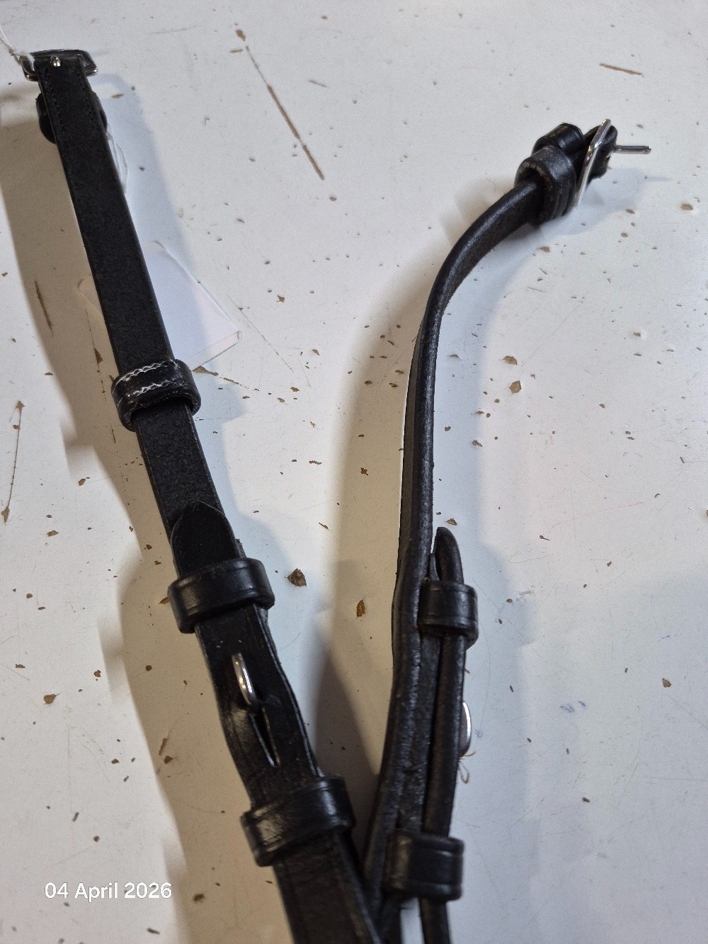 Leather Cheek Pieces Size 24cm Colour Black NEW