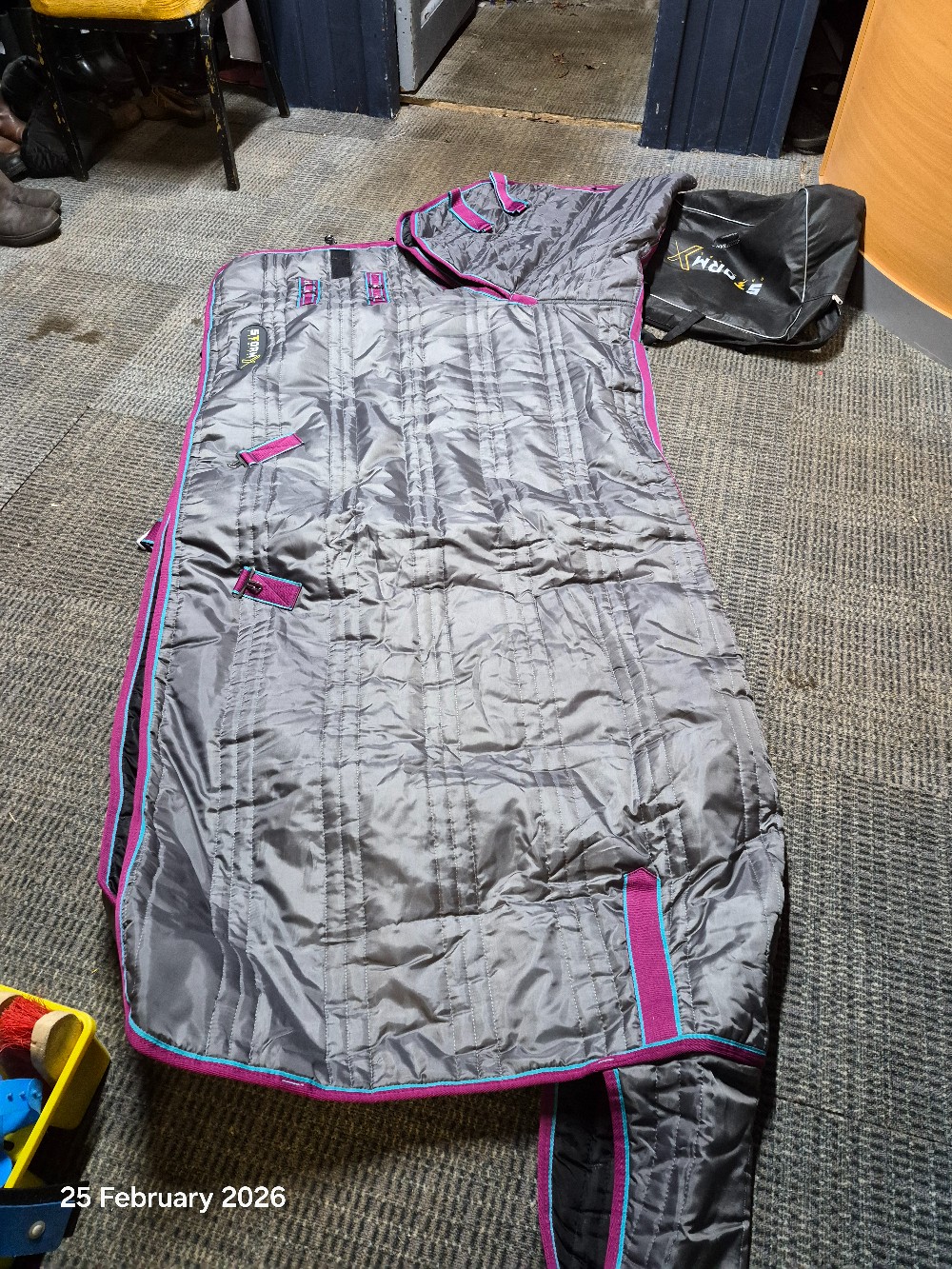 Storm X Stable Rug COmbo Size 6'3 300gm Grey/Pink BNWT
