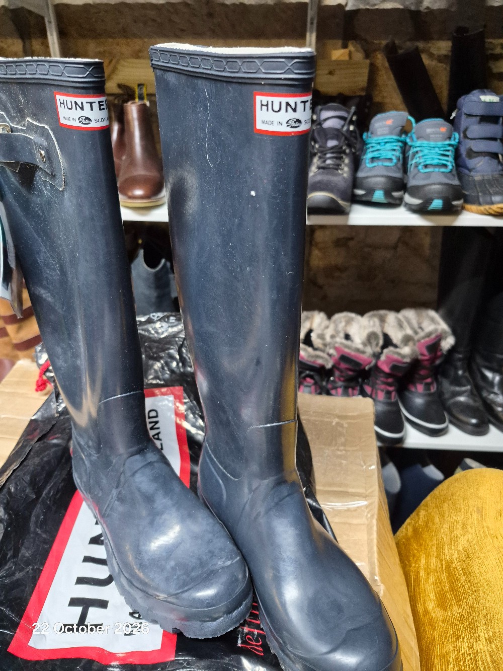 HUnter Wellies Size 6 Rue 39 Colour Navy NEW