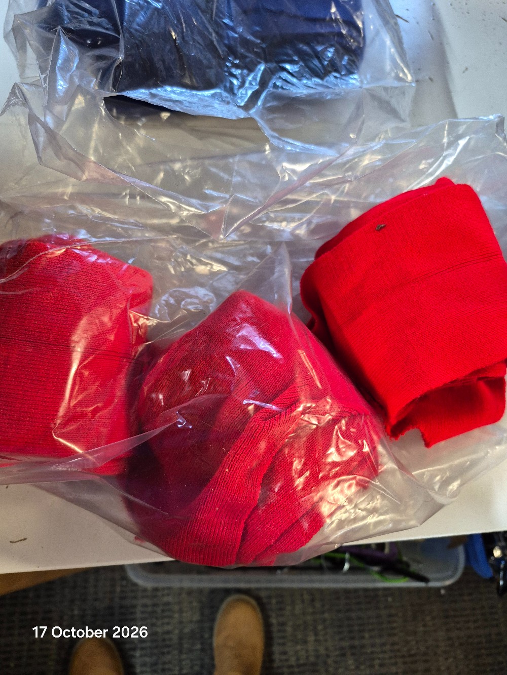 Set 3 Bandages Size 10cm W Colour REd USED