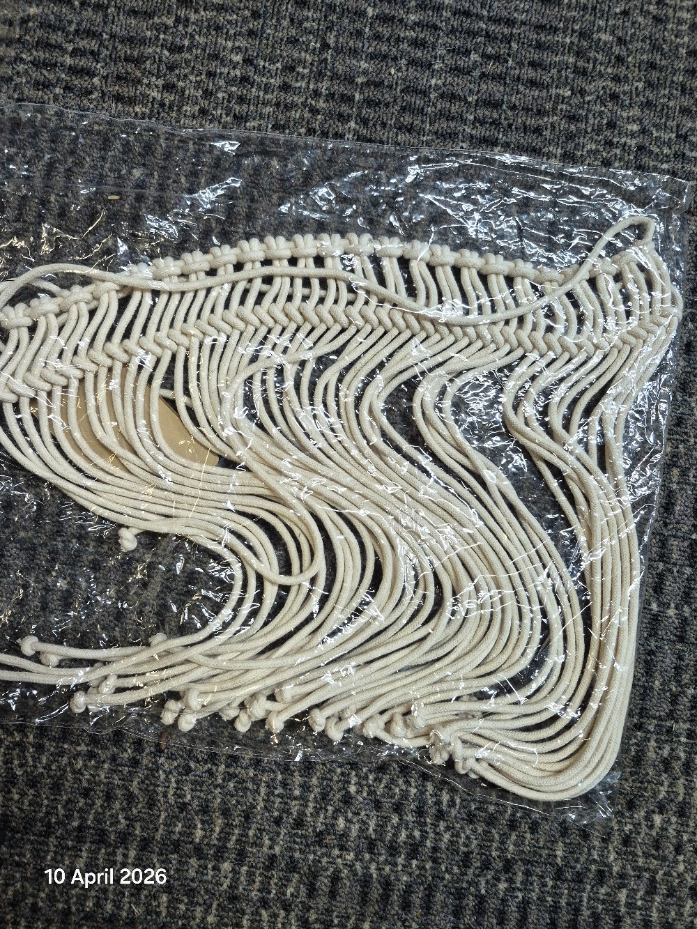 Totector Cotton String Fly Fringe Size FULL Off White BNWT