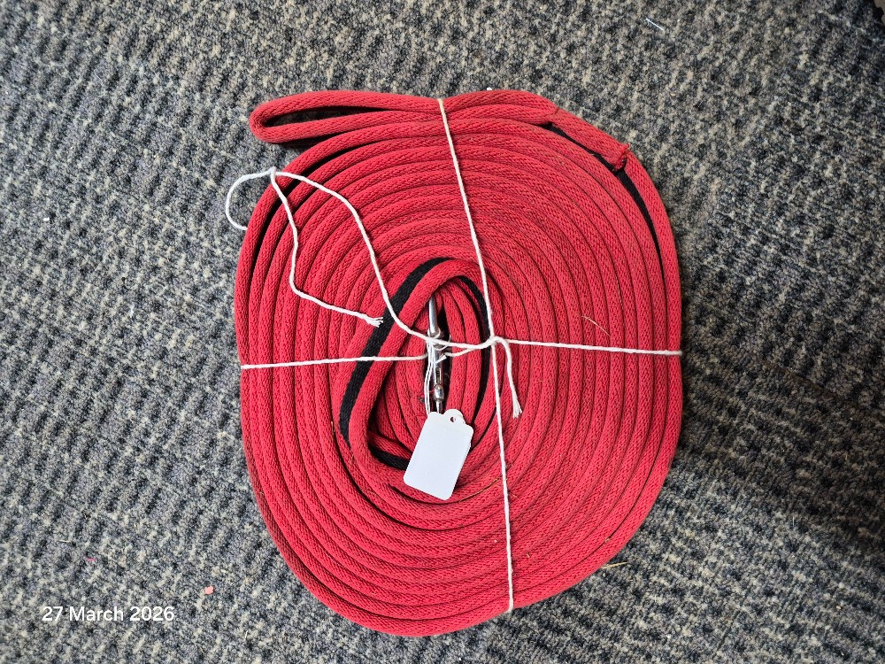 Padded Lunge Line Size 8Mtr Red/Navy USED