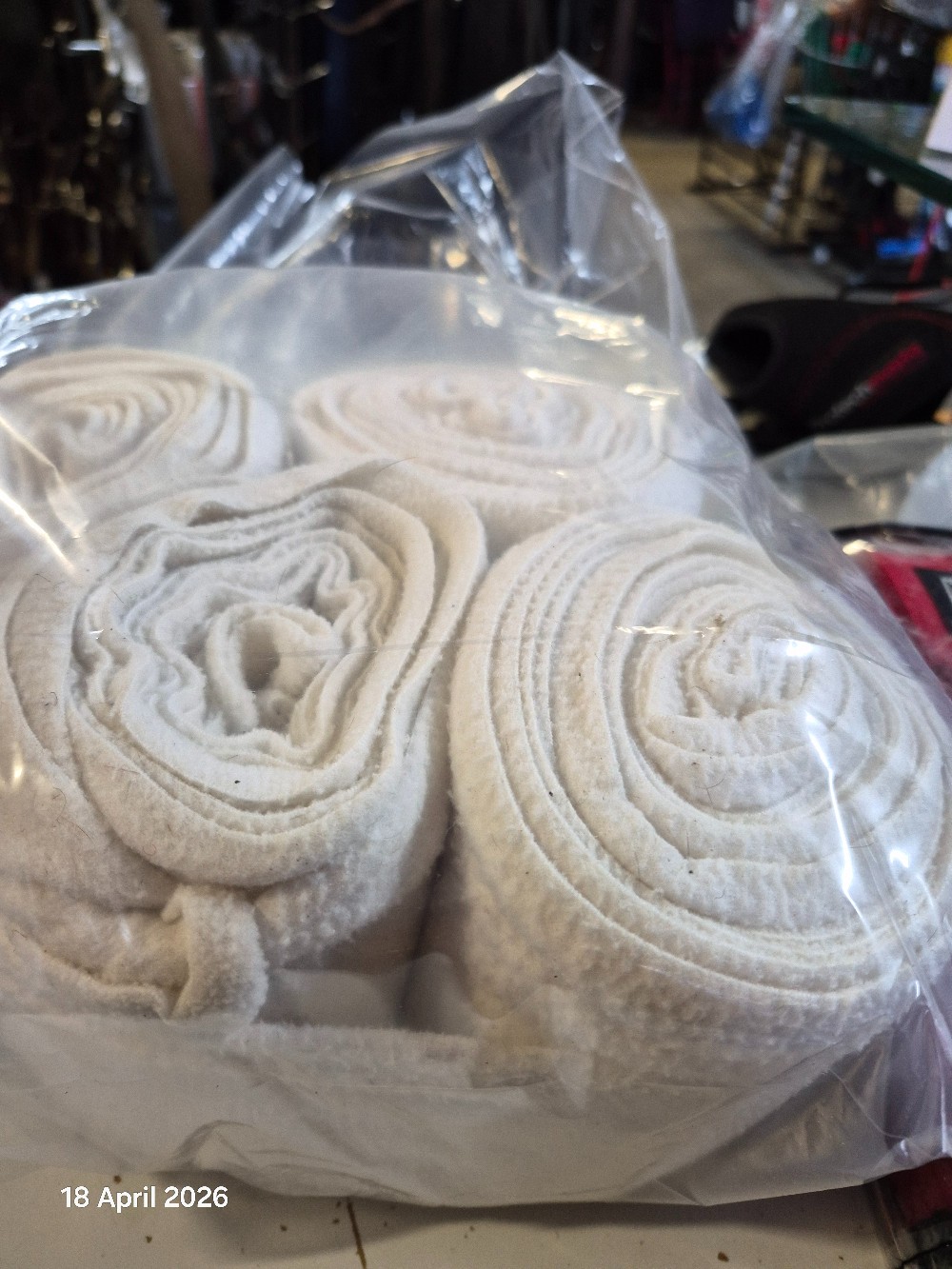 4 x Large Bandages Size 12cm Wide Colour White USED