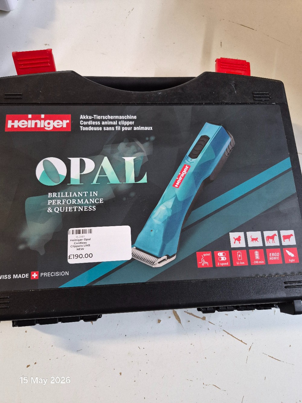 Heiniger Opal Cordless Clippers LIKE NEW