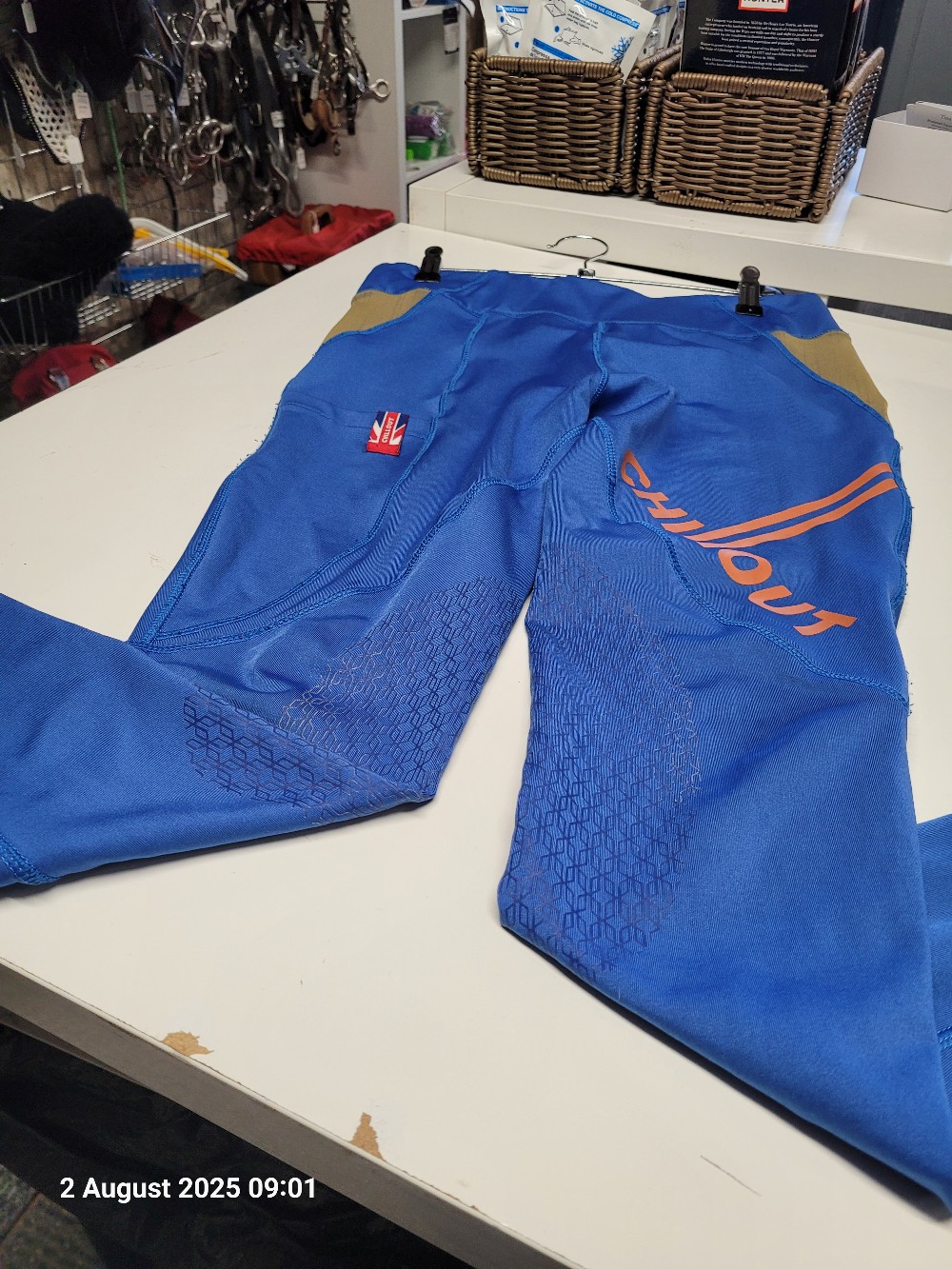 Chillout Riding Tights Size Small Colour Blue/Orange USED