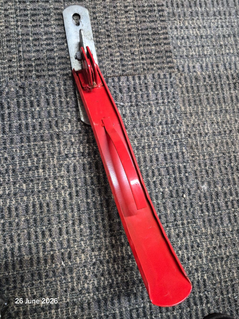 Wall Mounted Metal Saddle Holder Colour Red USED