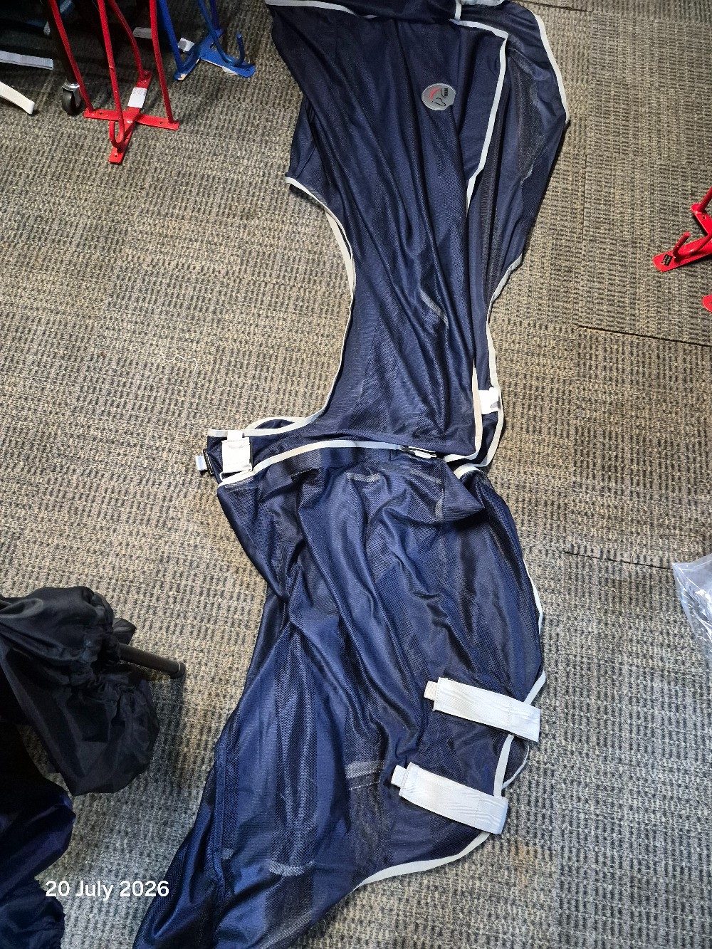 Ride On Fly Rug with Detach Neck Size 6'0 Navy NEW