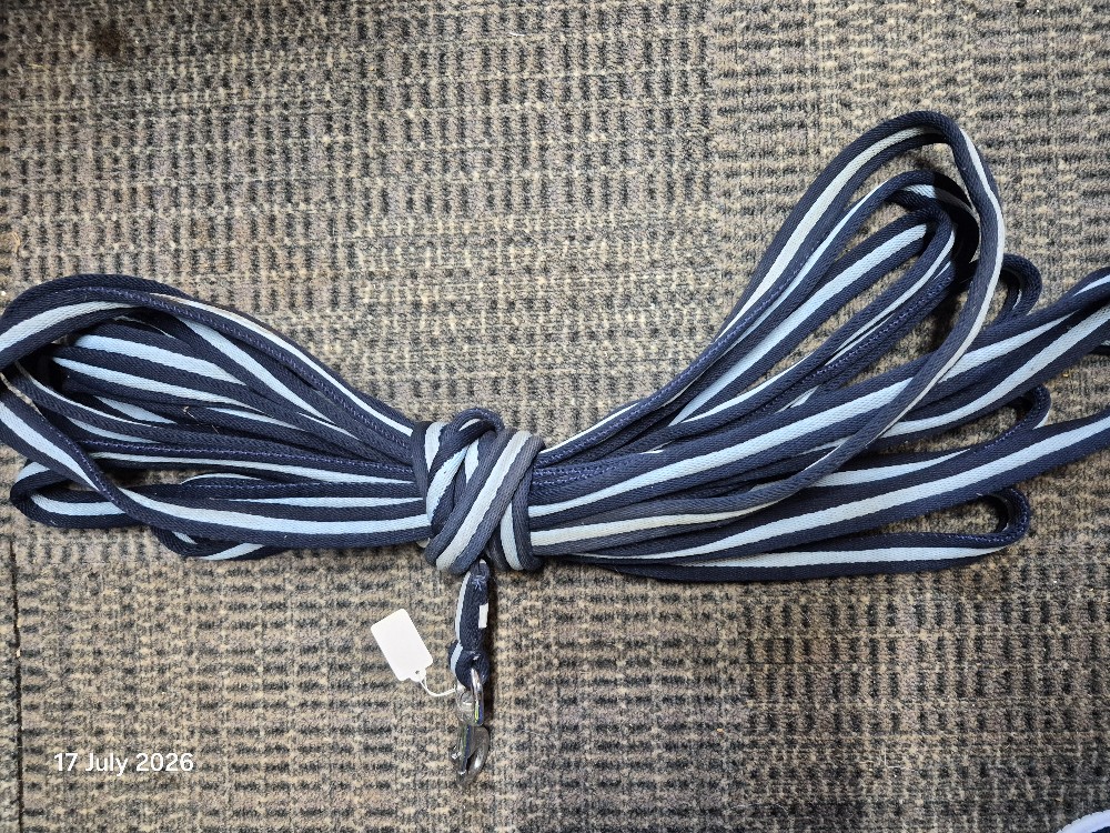 Cushioned Lunge Line Size 12 Mtr Colour Navy/Blue USED