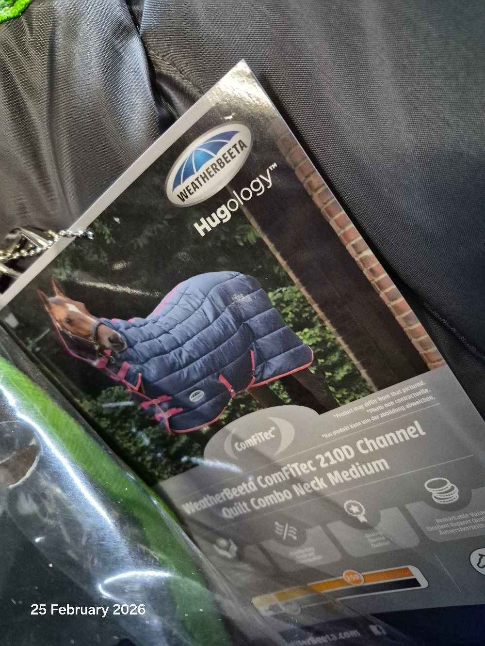 W/Beeta Combo Stable Rug Size 5'9 Med 210D Grey BNWT