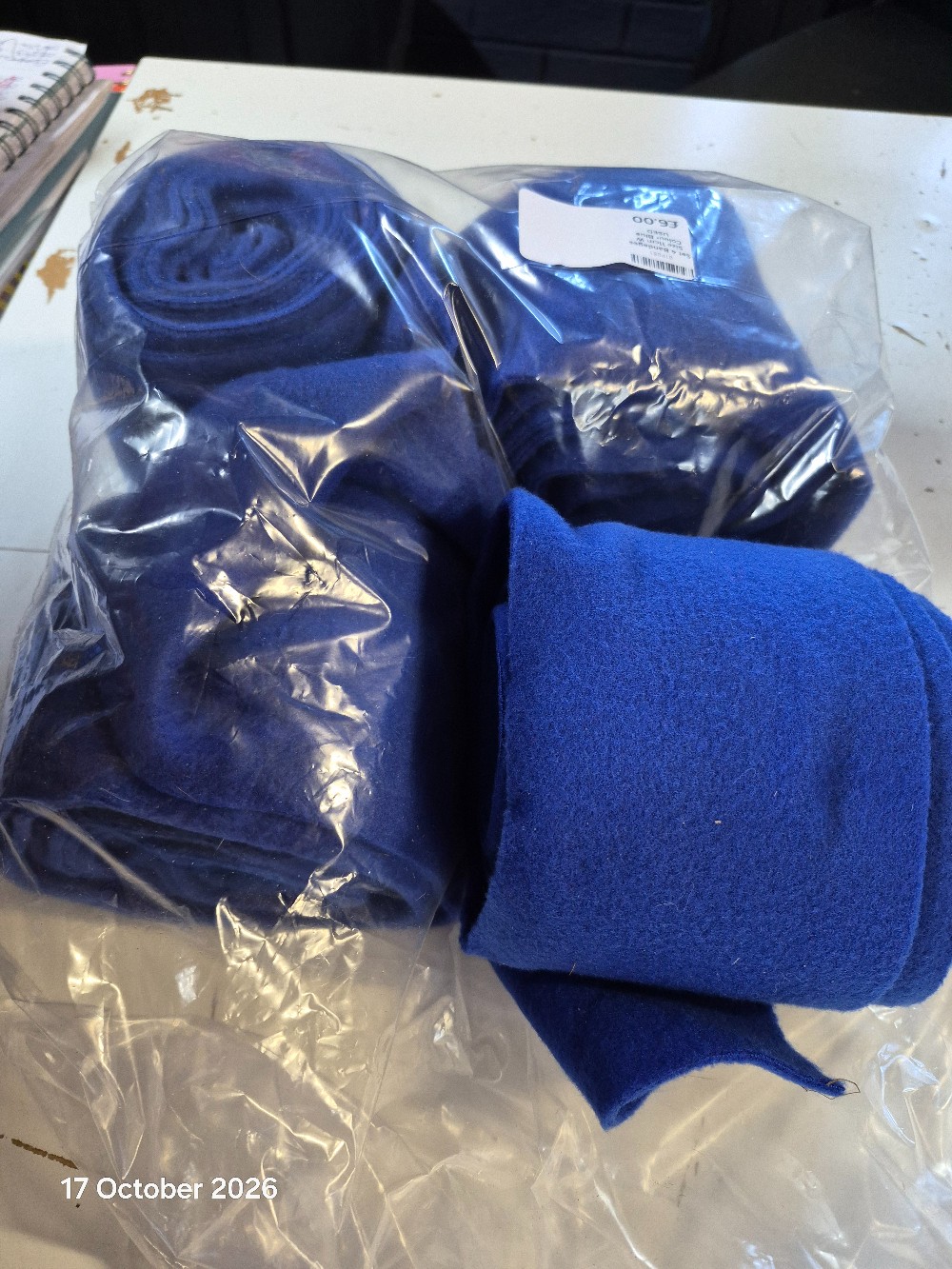 Set 4 Bandages Size 11cm W Colour Blue USED