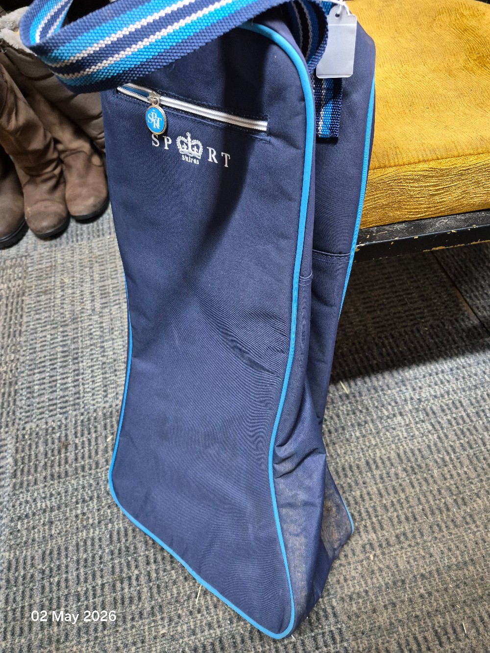 Shires Tall Boot Bag Colour Navy USED