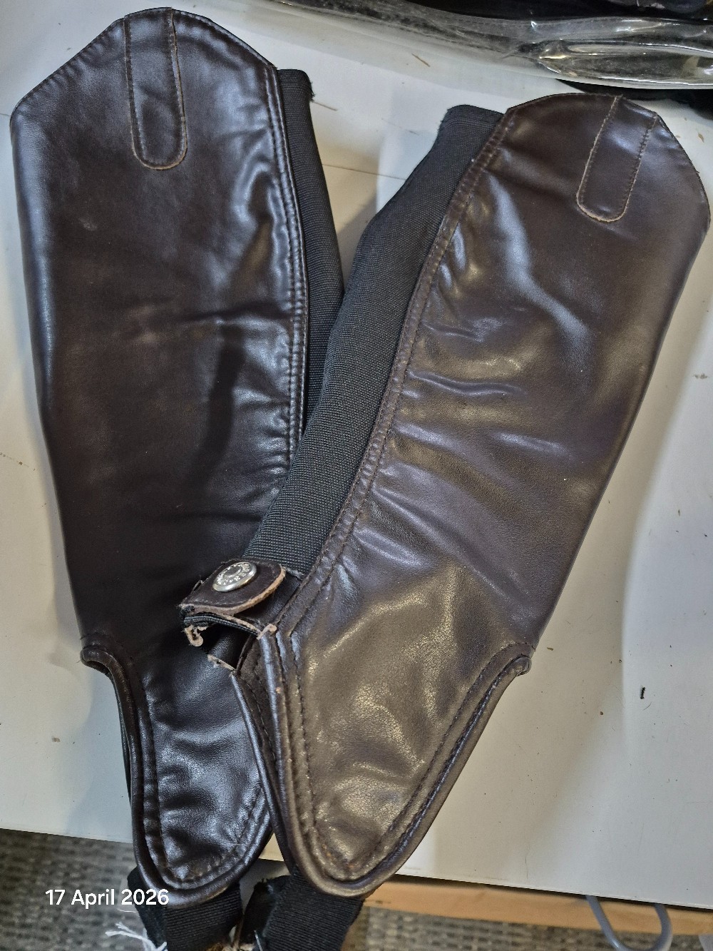 Shire Synthetic Chaps Size Adult Small Colour Brown USED